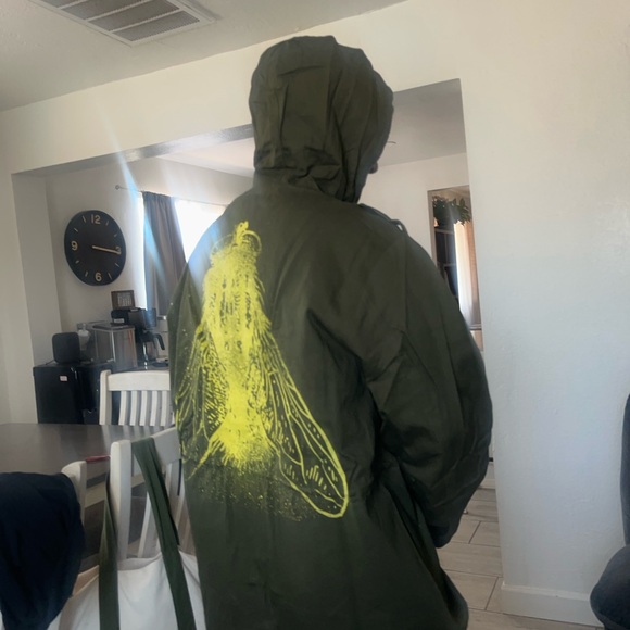 Warm Men's Military Field Jacket - Olive Green - Picture 3 of 3